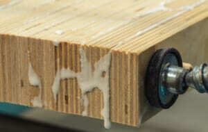 piling of blanks from plywood