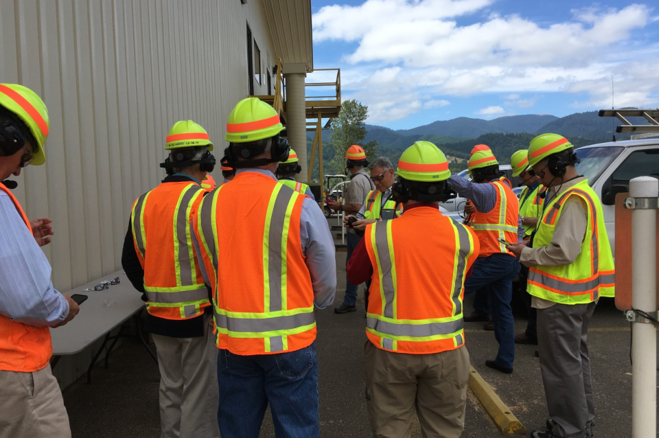 Construction workers on site.