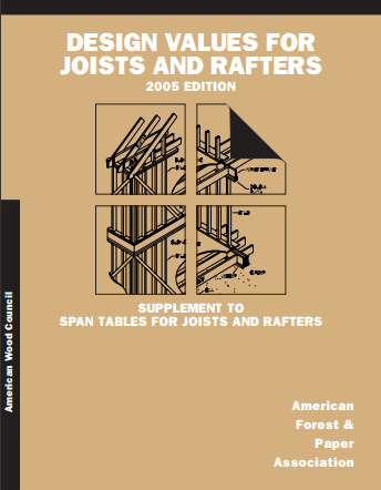 2005 Design Values for Joists and Rafters