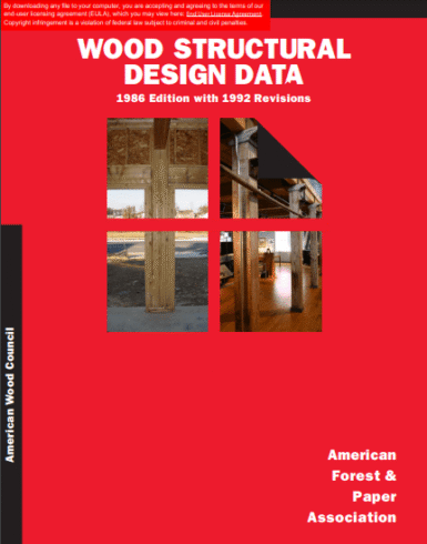 1986 Wood Structural Design Data with 1992 Revisions